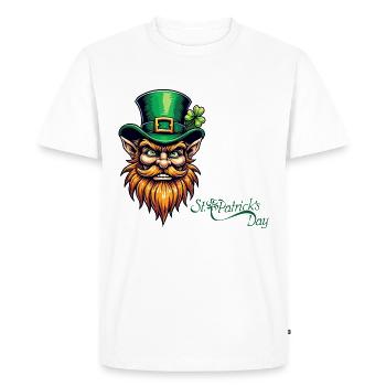 Leprechaun St. Patrick's Day - Irish Happiness - Men's Premium Organic T-Shirt - white - Front - Nico (187cm)
