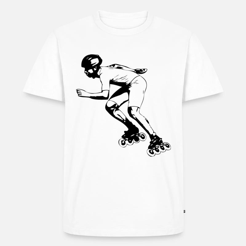 Inline skating - Inline skates - Männer Premium Bio T-Shirt - Weiß