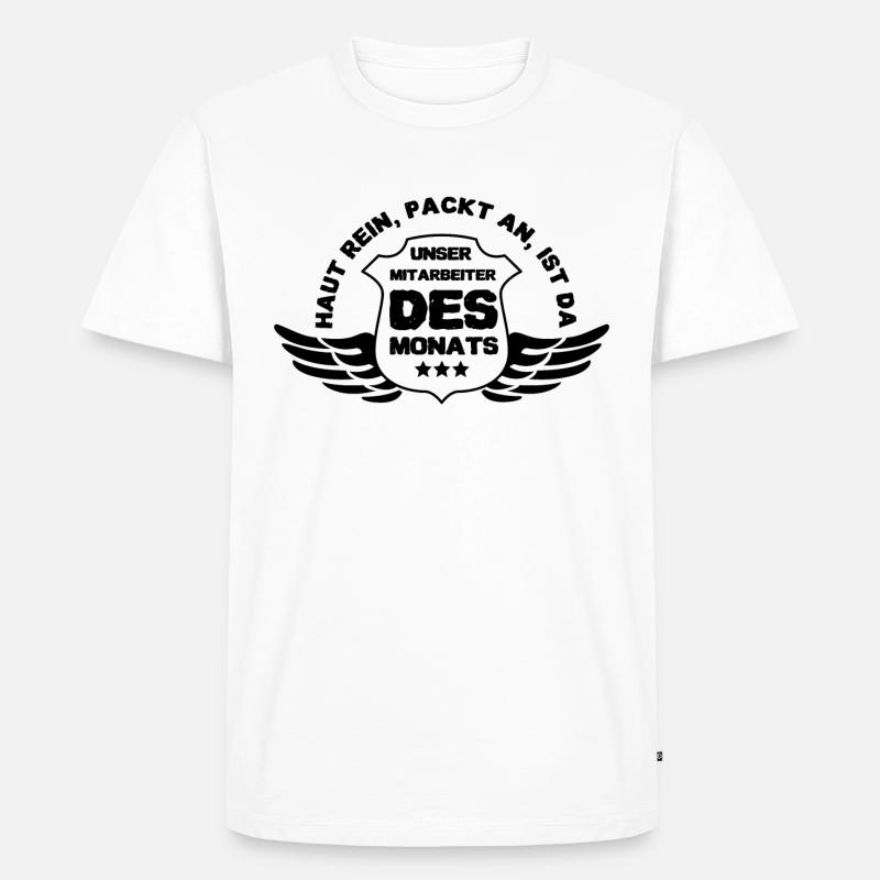 Unser Mitarbeiter des Monats - Männer Premium Bio T-Shirt - Weiß