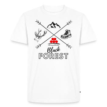 BlackForest Compass - Men's Premium Organic T-Shirt - white - Front - Nico (187cm)