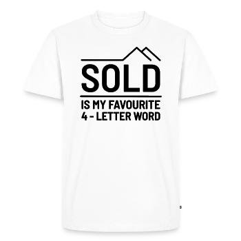 Courtiers immobiliers Drôle de cadeau - T-shirt Premium bio Homme - blanc - Devant - Nico (187cm)