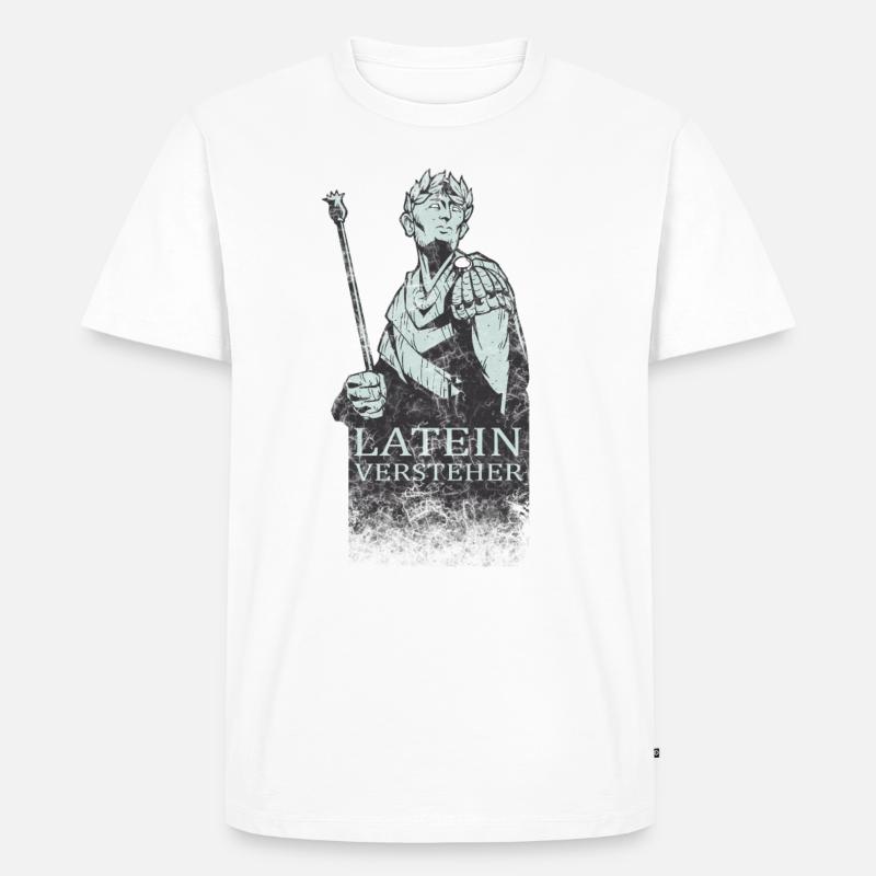 Latein Versteher Caesar Römisch - Männer Premium Bio T-Shirt - Weiß
