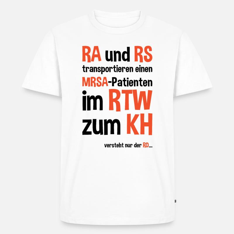Rettungsassistent Rettungssanitäter Spruch - Männer Premium Bio T-Shirt - Weiß