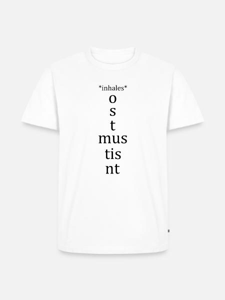 Latinsk sprog til stede aktiv bøjning Studerende - Herre Premium økologisk T-shirt - hvid