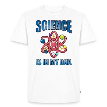 La science est dans mon ADN pour biochimistes - T-shirt Premium bio Homme - blanc - Devant - Nico (187cm)
