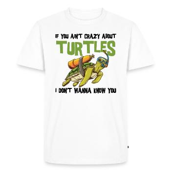 Turtle Lover Sea Turtle Diving - Men's Premium Organic T-Shirt - white - Front - Nico (187cm)