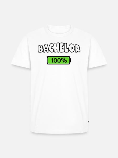 Bachelor 100% Diplôme - T-shirt Premium bio Homme - blanc