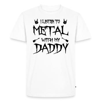 Metal Electric Guitar Kids Rock Papa Baby - Men's Premium Organic T-Shirt - white - Front - Nico (187cm)