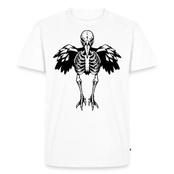 Gothic Bird Skeleton – Black Art Design - Men's Premium Organic T-Shirt - white - Front - Nico (187cm)