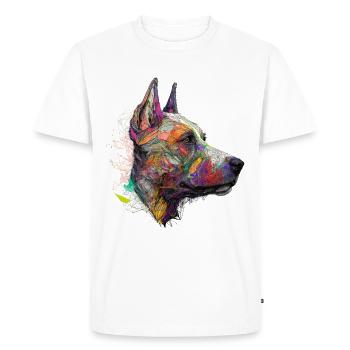 Dog Dog Motif Animaux Gift Art Animal Motif - T-shirt Premium bio Homme - blanc - Devant - Nico (187cm)