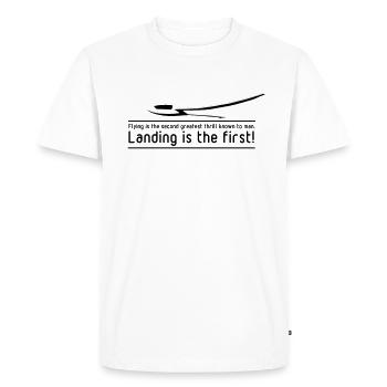 Glider Glider Glider Pilot Pilot - Men's Premium Organic T-Shirt - white - Front - Nico (187cm)