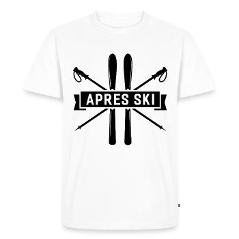 Apres Ski - - T-shirt Premium bio Homme - blanc - Devant - Nico (187cm)