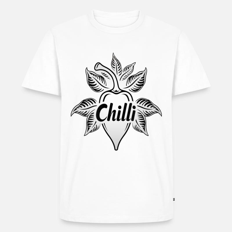 be Chilli - Männer Premium Bio T-Shirt - Weiß