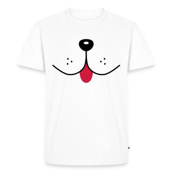 Dog face funny dog snout dogs nose mouth - Men's Premium Organic T-Shirt - white - Front - Nico (187cm)