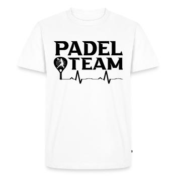 Padel - T-shirt Premium bio Homme - blanc - Devant - Nico (187cm)