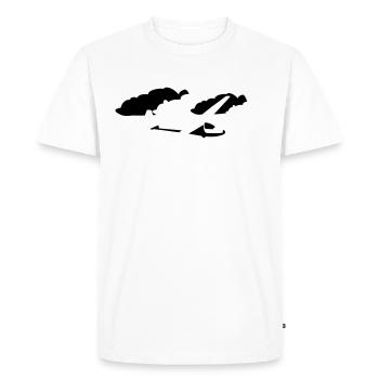 Planeur Planeur Flying Glider Pilot Ka6 - T-shirt Premium bio Homme - blanc - Devant - Nico (187cm)