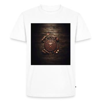 Camping aztèque en bois - T-shirt Premium bio Homme - blanc - Devant - Nico (187cm)