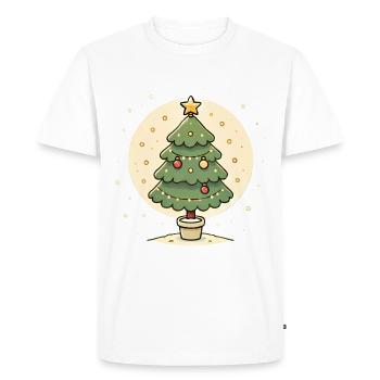 Believe in Magic Christmas Tree Design - Men's Premium Organic T-Shirt - white - Front - Nico (187cm)