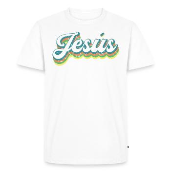 Jesus Religion God Faith Gift Spanish - Men's Premium Organic T-Shirt - white - Front - Nico (187cm)