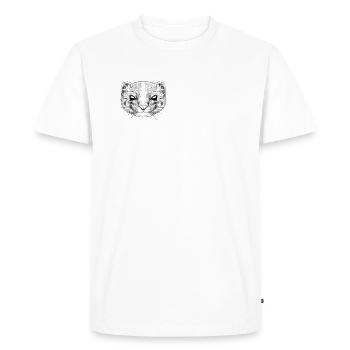 Dessin d’un furet - T-shirt Premium bio Homme - blanc - Devant - Nico (187cm)