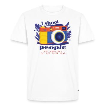 Citation amusante sur le cadeau de l’appareil photo - T-shirt Premium bio Homme - blanc - Devant - Nico (187cm)