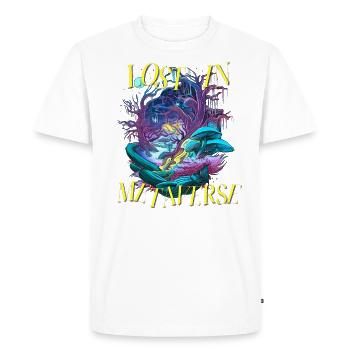 Lost In Metaverse Quote Tale Virtuality Game - Men's Premium Organic T-Shirt - white - Front - Nico (187cm)