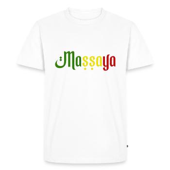 Mali - MASSAYA - T-shirt Premium bio Homme - blanc - Devant - Nico (187cm)