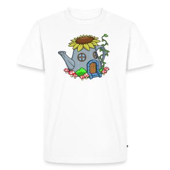Maison de fée dans l’arrosoir - Fairyhouse - T-shirt Premium bio Homme - blanc - Devant - Nico (187cm)