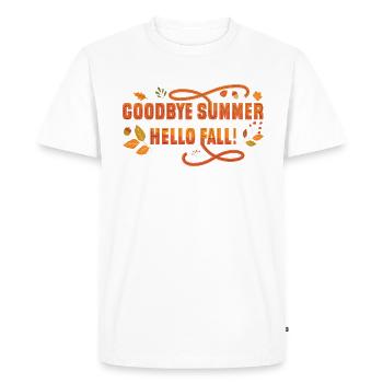 Goodbye Summer Hello Autumn Autumn - Men's Premium Organic T-Shirt - white - Front - Nico (187cm)