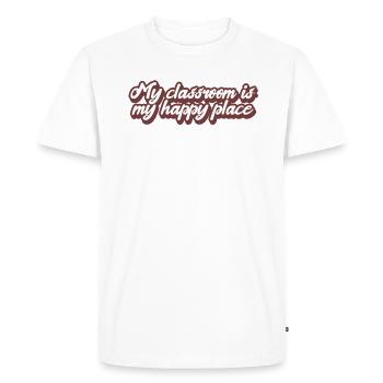 Salle de classe Happy Place enseignant école des enfants - T-shirt Premium bio Homme - blanc - Devant - Nico (187cm)