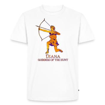 Déesse de la chasse - Diana - T-shirt Premium bio Homme - blanc - Devant - Nico (187cm)
