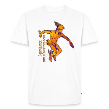 Messager des Dieux - Hermès - T-shirt Premium bio Homme - blanc - Devant - Nico (187cm)