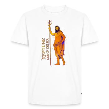 Dieu de la Mer - Neptune - T-shirt Premium bio Homme - blanc - Devant - Nico (187cm)