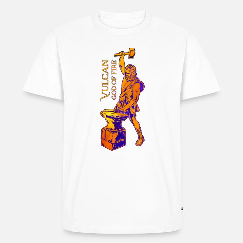 Dieu du Feu - Vulcanus - T-shirt Premium bio Homme - blanc