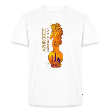 Déesse de l’Amour - Aphrodite - T-shirt Premium bio Homme - blanc - Devant - Nico (187cm)