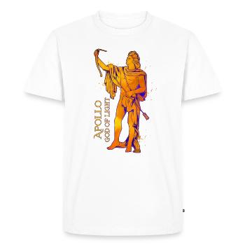 God of Light - Apollo - Men's Premium Organic T-Shirt - white - Front - Nico (187cm)