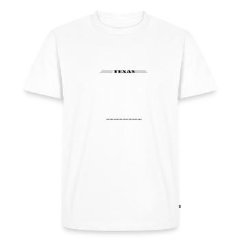 Edinburgh Texas Carte où l’histoire commence - T-shirt Premium bio Homme - blanc - Devant - Nico (187cm)