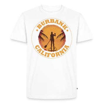 Burbank California City Tyrism Popular Spot Beach - Men's Premium Organic T-Shirt - white - Front - Nico (187cm)