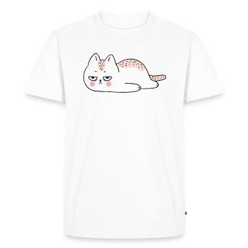 J’ai mis ma patience à l’épreuve - T-shirt Premium bio Homme - blanc - Devant - Nico (187cm)