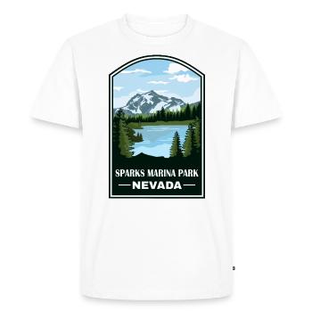 Sparks Marina Park Nevada Mountain Explorer - Men's Premium Organic T-Shirt - white - Front - Nico (187cm)