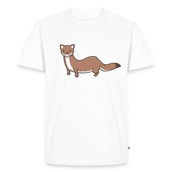 Kawaii Japon Weasel - T-shirt Premium bio Homme - blanc - Devant - Nico (187cm)