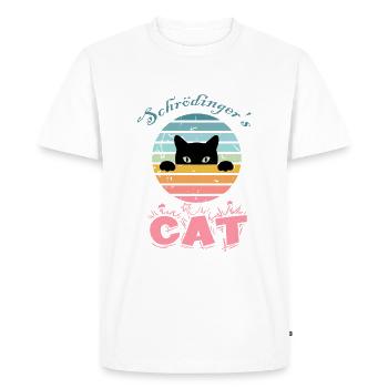 I am Schrödinger's cat sunset - Men's Premium Organic T-Shirt - white - Front - Nico (187cm)