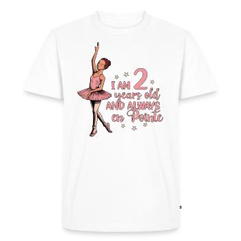 I am 2 years old and always en pointe - Ballerina - Men's Premium Organic T-Shirt - white - Front - Nico (187cm)