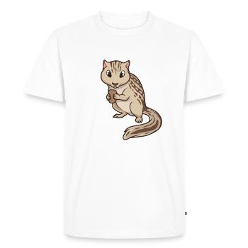 Kawaii Thirteen Stripes Croissants - T-shirt Premium bio Homme - blanc - Devant - Nico (187cm)