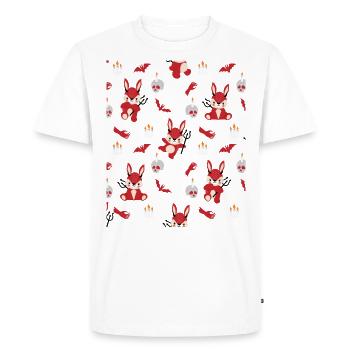 Costume de bougies de crâne de chauve-souris pour Halloween - T-shirt Premium bio Homme - blanc - Devant - Nico (187cm)
