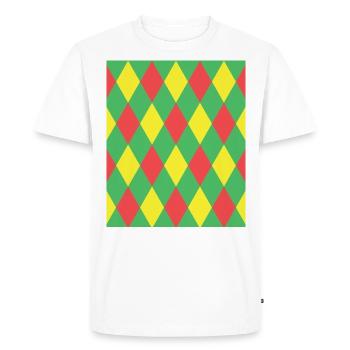 Rhombus Jaune Rouge Vert Costume Halloween Costume Costume - T-shirt Premium bio Homme - blanc - Devant - Nico (187cm)