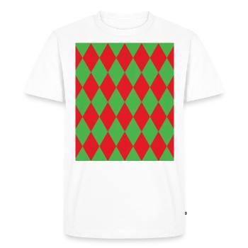 Rhombus Red Green Costume Halloween Suit - Men's Premium Organic T-Shirt - white - Front - Nico (187cm)