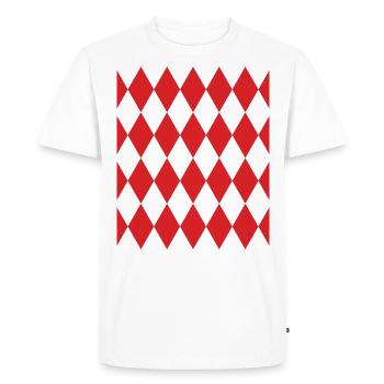Rhombus White Red Costume Halloween Suit - Men's Premium Organic T-Shirt - white - Front - Nico (187cm)