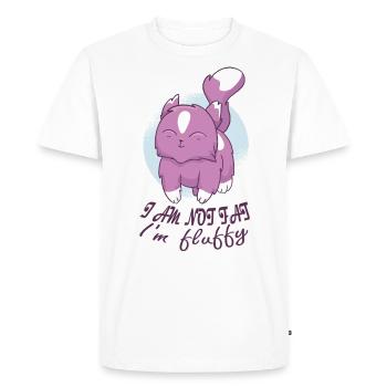 I'm not fat, I'm fluffy - Men's Premium Organic T-Shirt - white - Front - Nico (187cm)