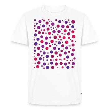 Playful Polka Dot Pattern Red Violet Circle - Men's Premium Organic T-Shirt - white - Front - Nico (187cm)